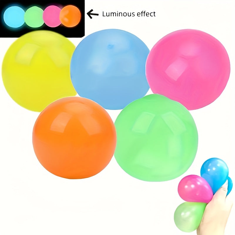 GlowintheDark Balls 6Pack GlowintheDark Luminous Suction Cup Balls  Sticky Wall  Ceiling Decor for DIY Crafts Casual Style No Power Needed  Versatile for Home Office  Commercial Use